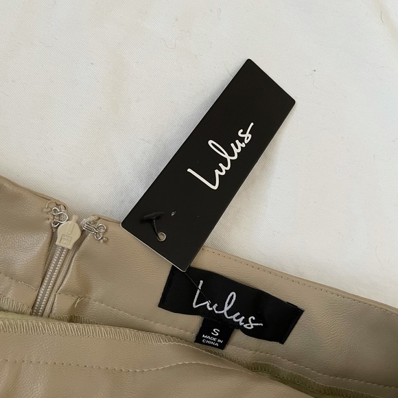 Lulus Tan Leather Skirt - Picture 9 of 9